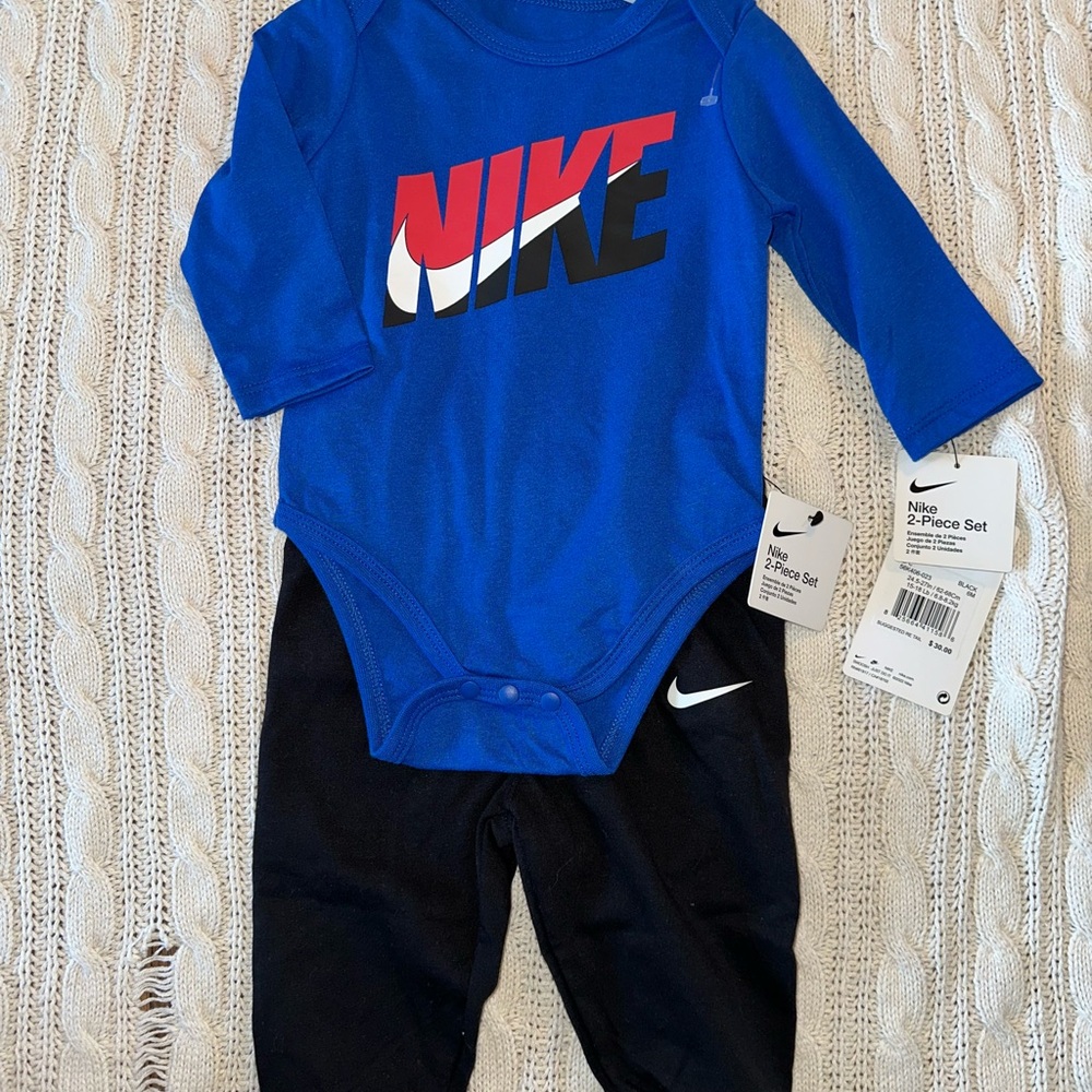 Nike Blue and Black Baby Outfit